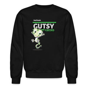 Gutsy Gecko Character Comfort Adult Crewneck Sweatshirt - black