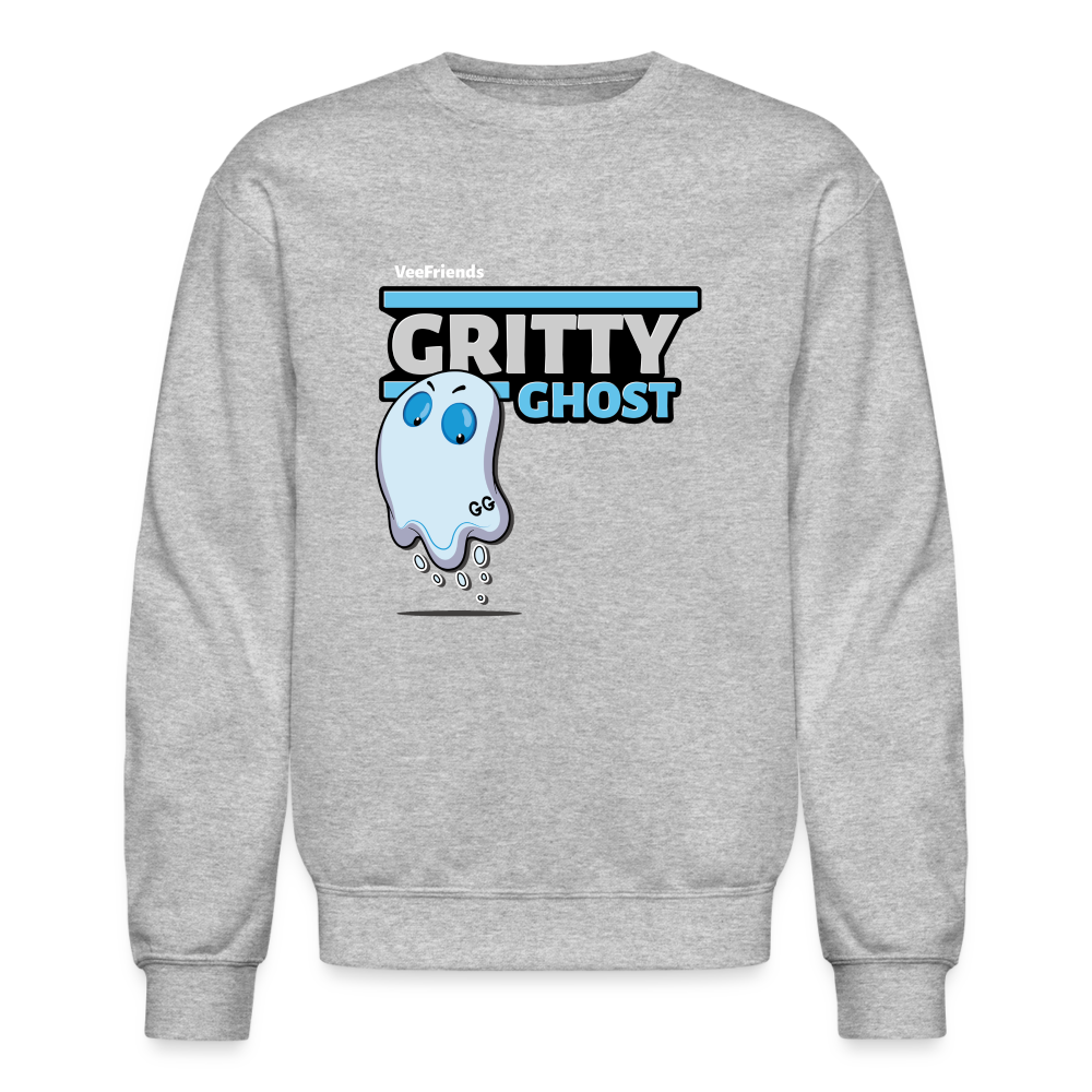 Gritty Ghost Character Comfort Adult Crewneck Sweatshirt - heather gray