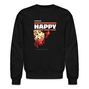 
            
                Load image into Gallery viewer, Happy Hermit Crab Character Comfort Adult Crewneck Sweatshirt - black
            
        