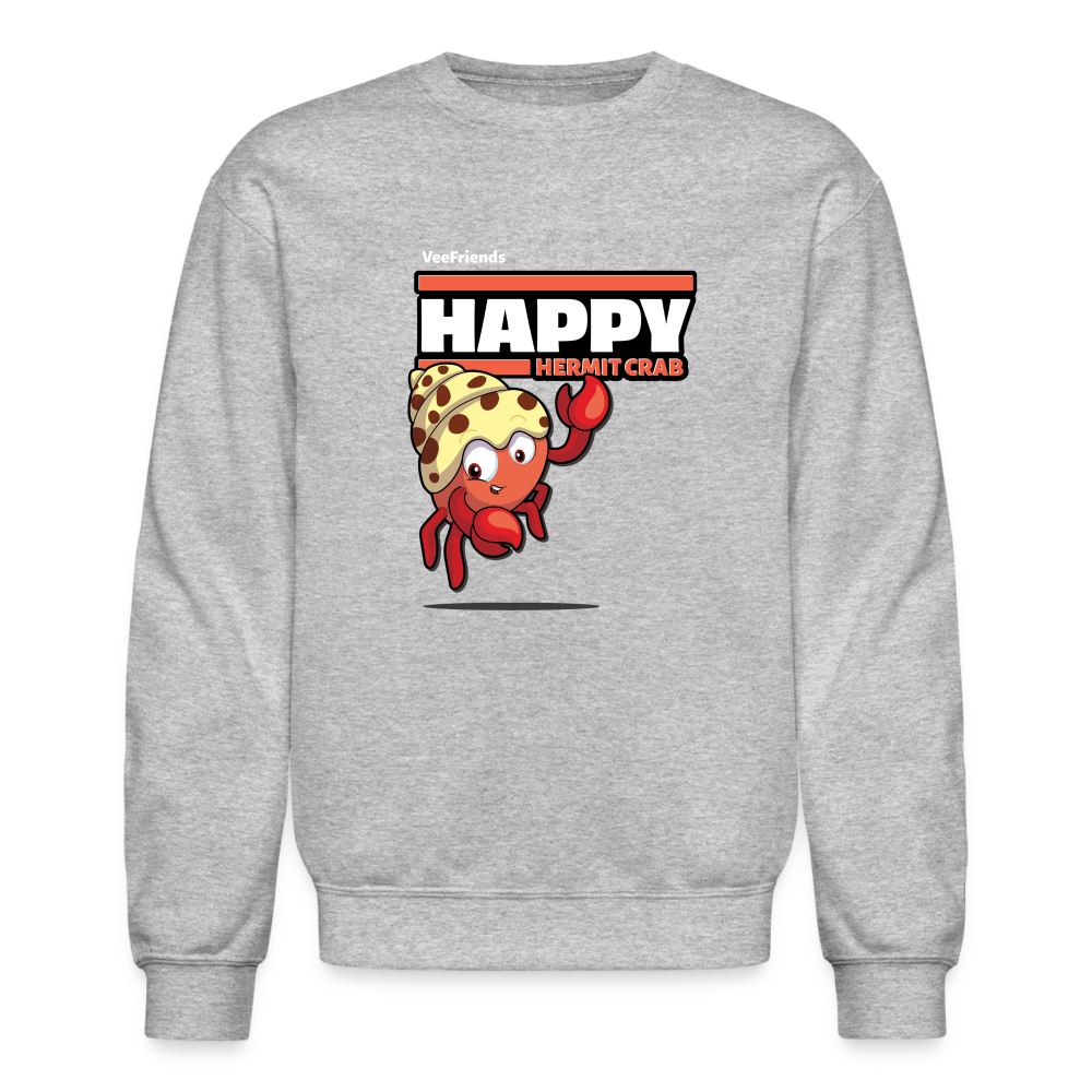 
            
                Load image into Gallery viewer, Happy Hermit Crab Character Comfort Adult Crewneck Sweatshirt - heather gray
            
        
