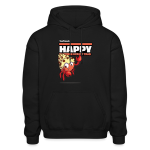 Happy Hermit Crab Character Comfort Adult Hoodie - black