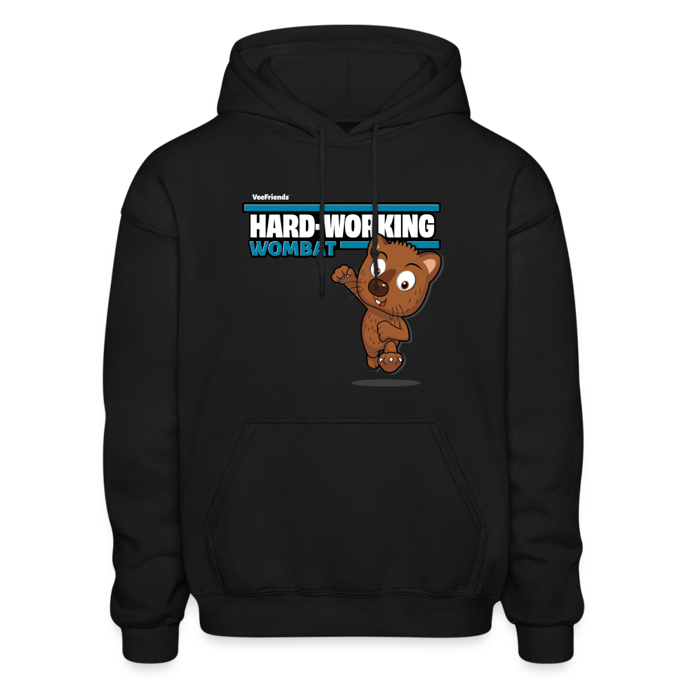 Hard-Working Wombat Character Comfort Adult Hoodie - black