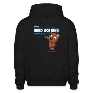 Hard-Working Wombat Character Comfort Adult Hoodie - black