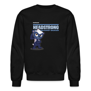Headstrong Honey Badger Character Comfort Adult Crewneck Sweatshirt - black