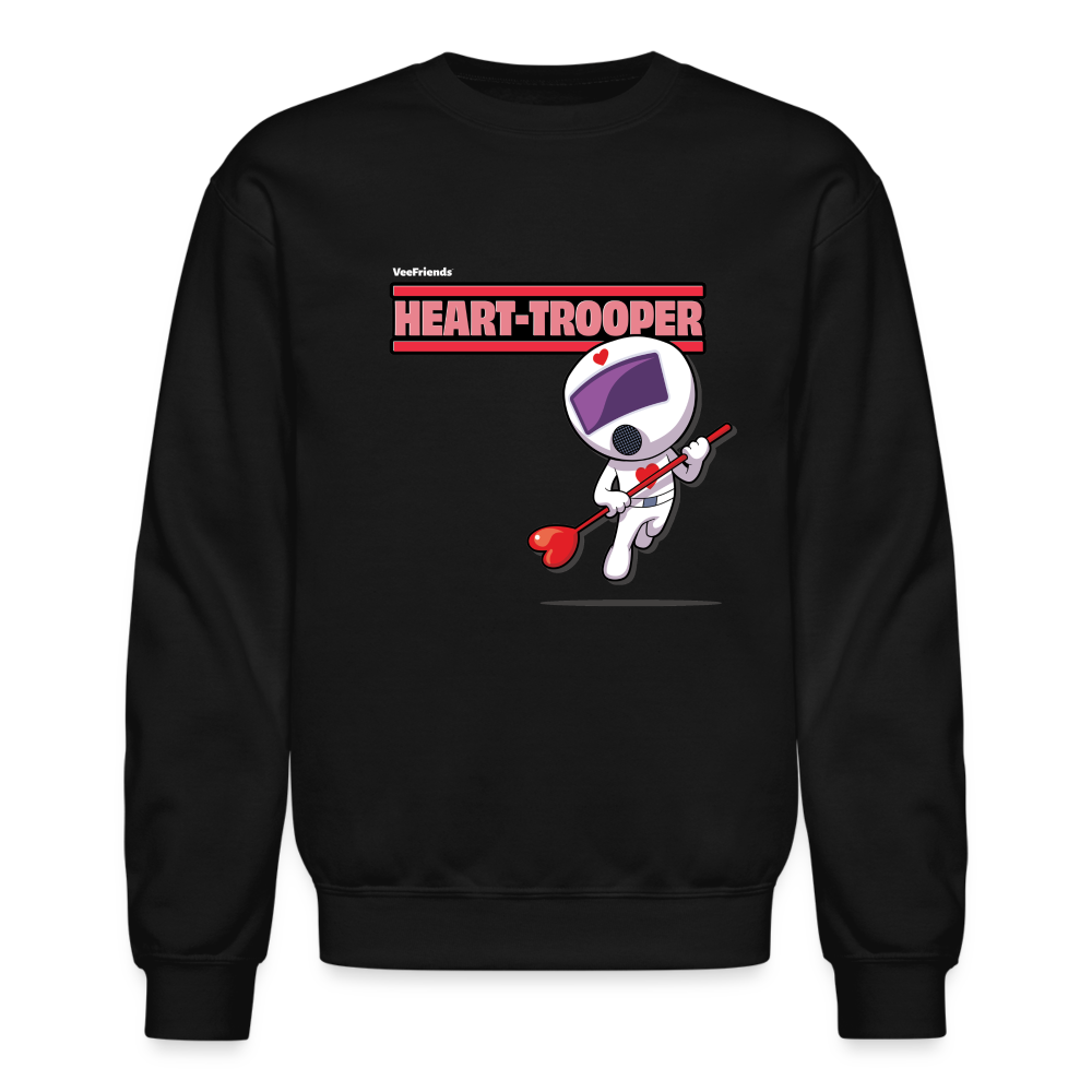 Heart-Trooper Character Comfort Adult Crewneck Sweatshirt - black