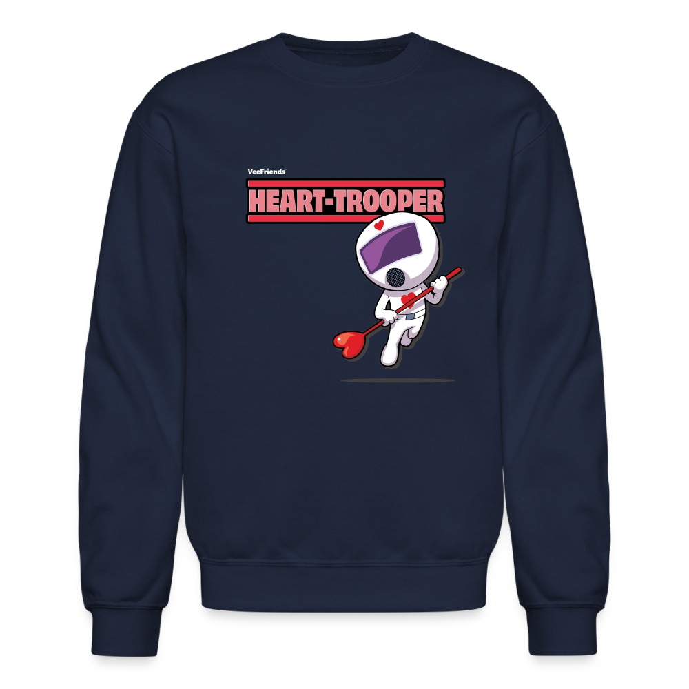 Heart-Trooper Character Comfort Adult Crewneck Sweatshirt - navy