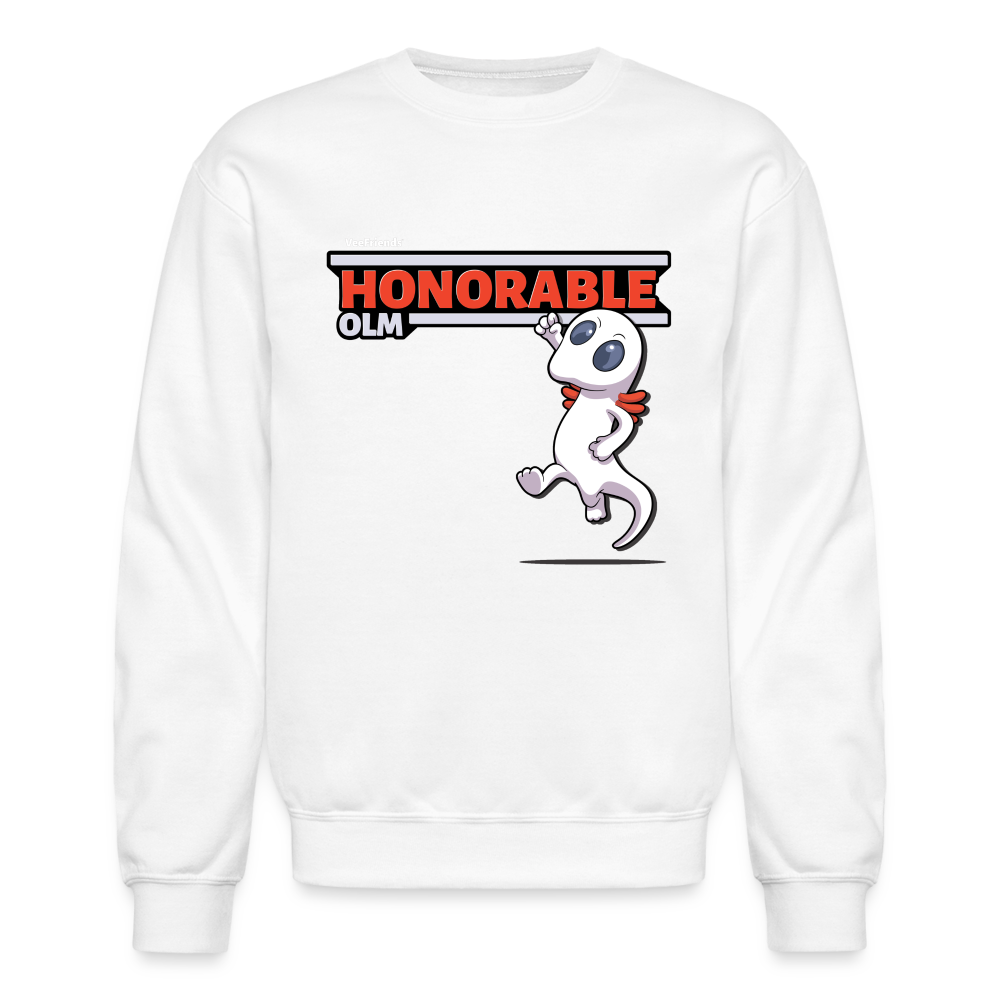 Honorable Olm Character Comfort Adult Crewneck Sweatshirt - white