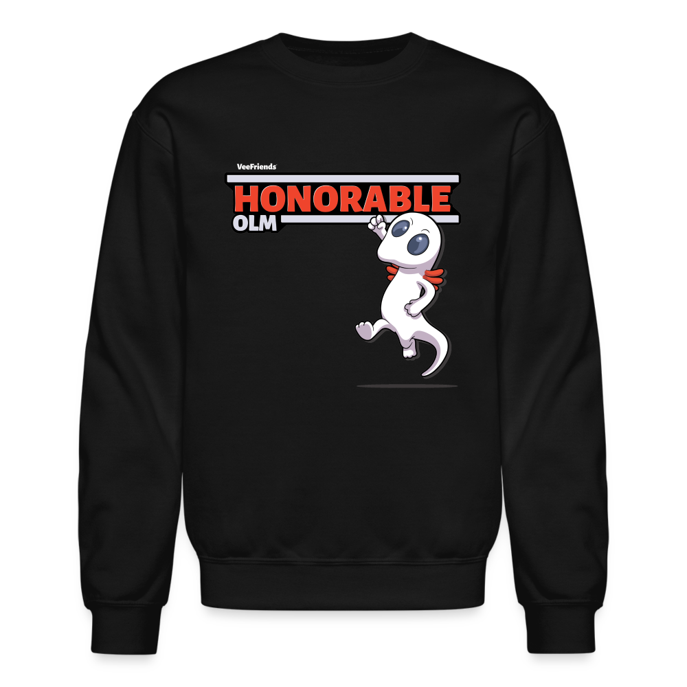 Honorable Olm Character Comfort Adult Crewneck Sweatshirt - black