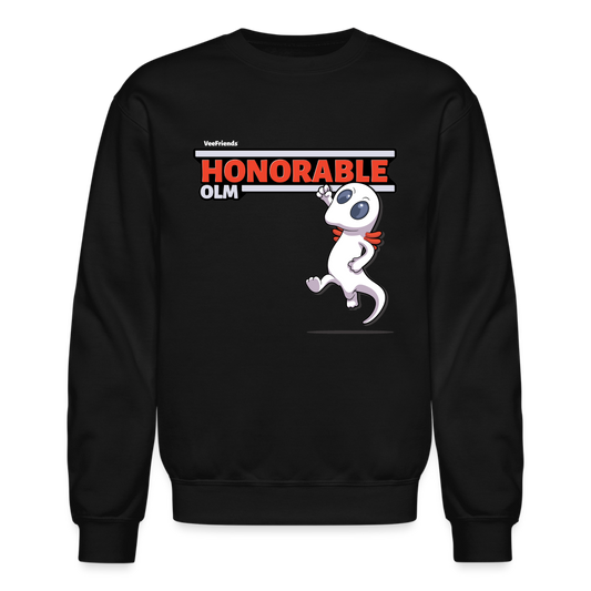 Honorable Olm Character Comfort Adult Crewneck Sweatshirt - black