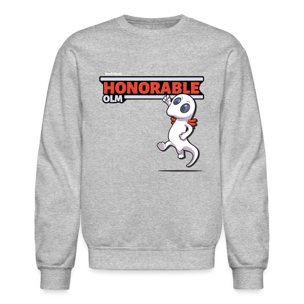 Honorable Olm Character Comfort Adult Crewneck Sweatshirt - heather gray