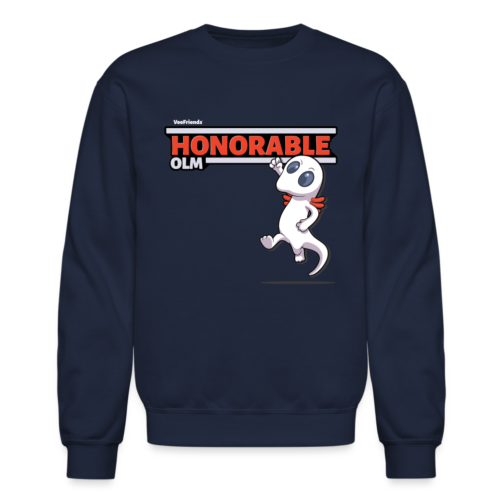 Honorable Olm Character Comfort Adult Crewneck Sweatshirt - navy