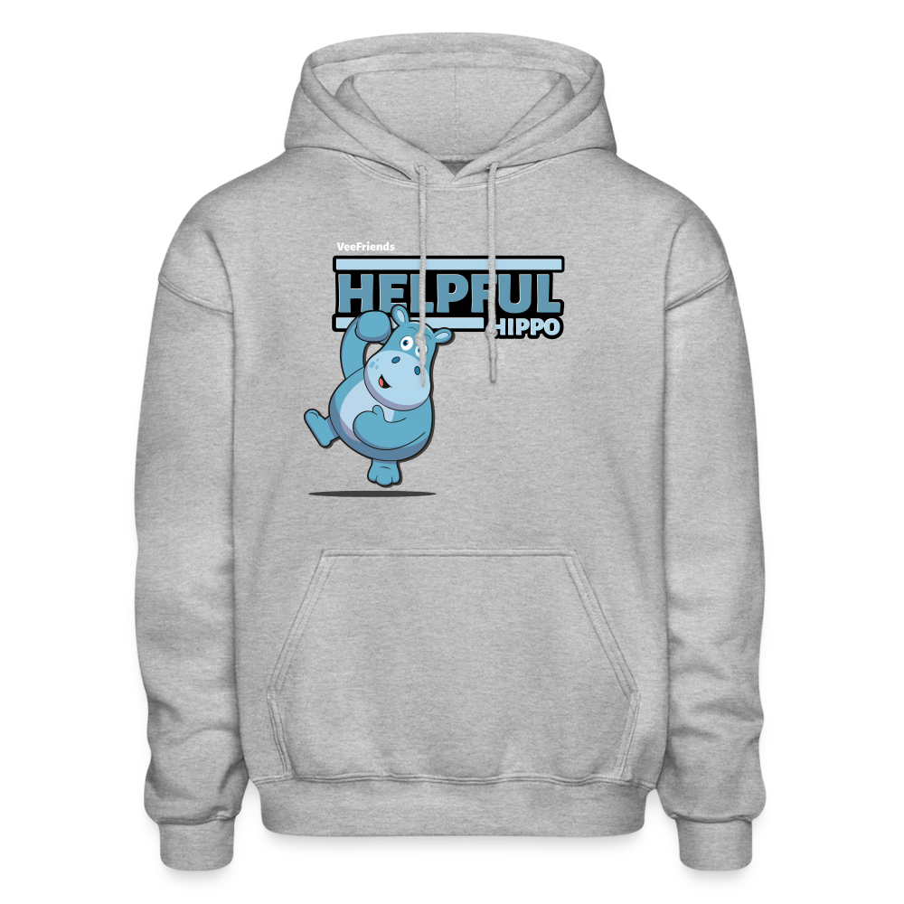 Helpful Hippo Character Comfort Adult Hoodie - heather gray