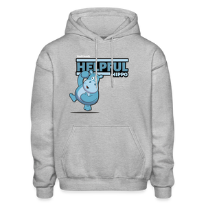 Helpful Hippo Character Comfort Adult Hoodie - heather gray