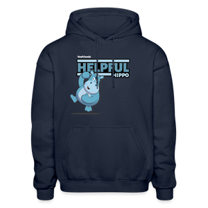 
            
                Load image into Gallery viewer, Helpful Hippo Character Comfort Adult Hoodie - navy
            
        