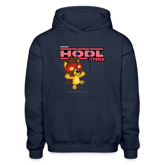 Hodl Hyena Character Comfort Adult Hoodie - navy