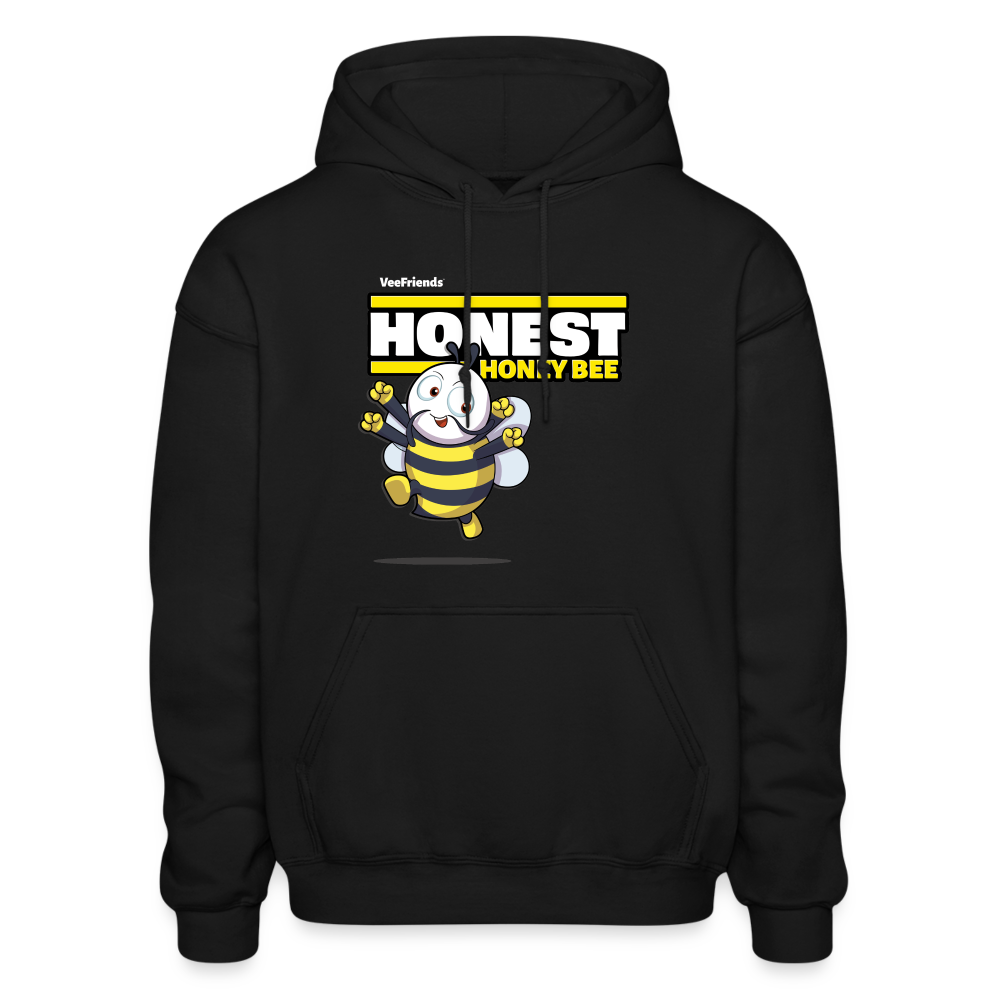
            
                Load image into Gallery viewer, Honest Honey Bee Character Comfort Adult Hoodie - black
            
        