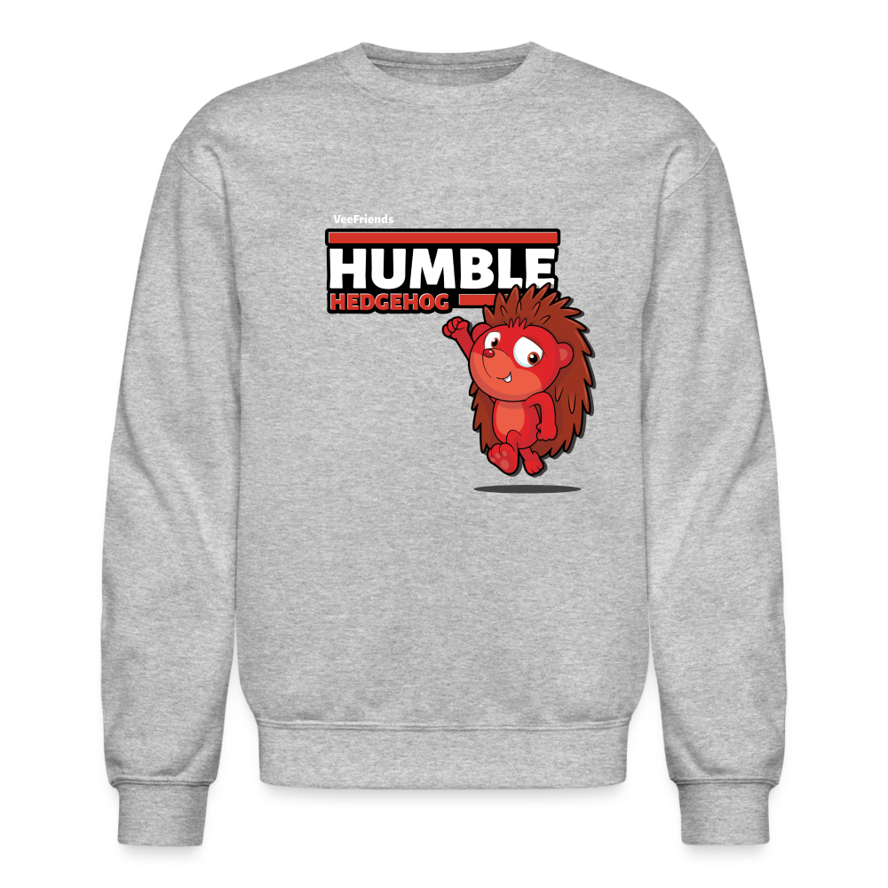 Humble Hedgehog Character Comfort Adult Crewneck Sweatshirt - heather gray