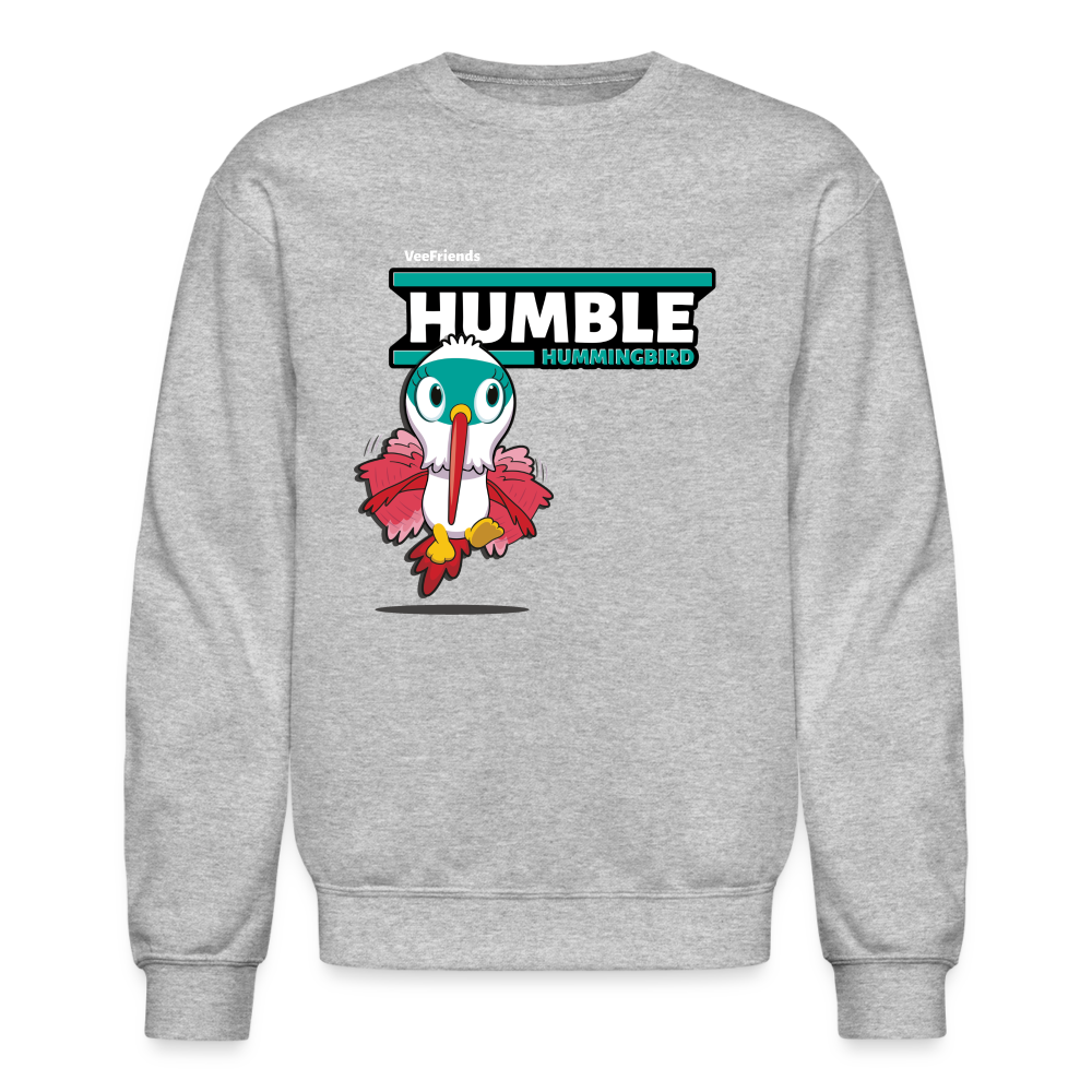 Humble Hummingbird Character Comfort Adult Crewneck Sweatshirt - heather gray