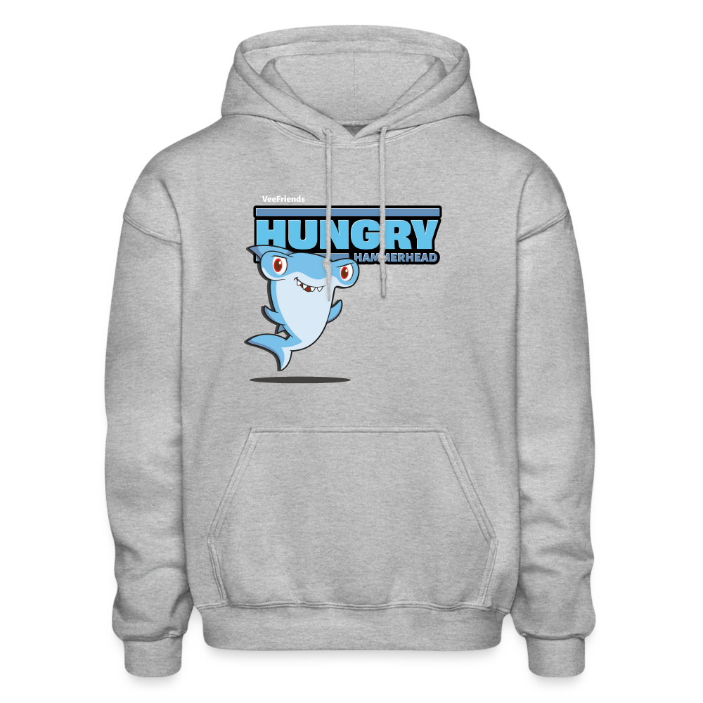 Hungry Hammerhead Character Comfort Adult Hoodie - heather gray