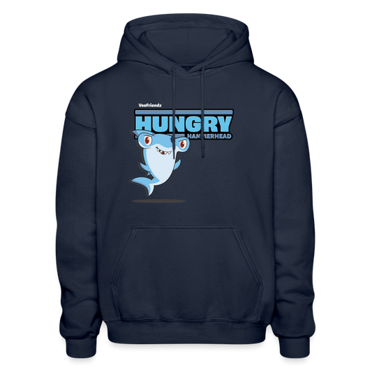 Hungry Hammerhead Character Comfort Adult Hoodie - navy