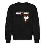 Hustling Hamster Character Comfort Adult Crewneck Sweatshirt - black