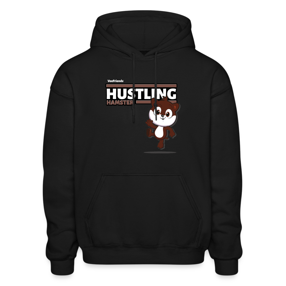 Hustling Hamster Character Comfort Adult Hoodie - black