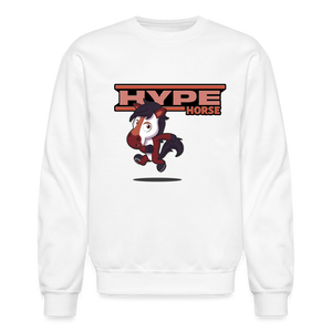 
            
                Load image into Gallery viewer, Hype Horse Character Comfort Adult Crewneck Sweatshirt - white
            
        