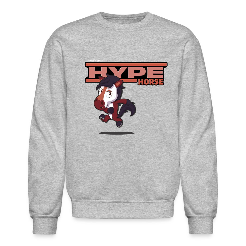 Hype Horse Character Comfort Adult Crewneck Sweatshirt - heather gray