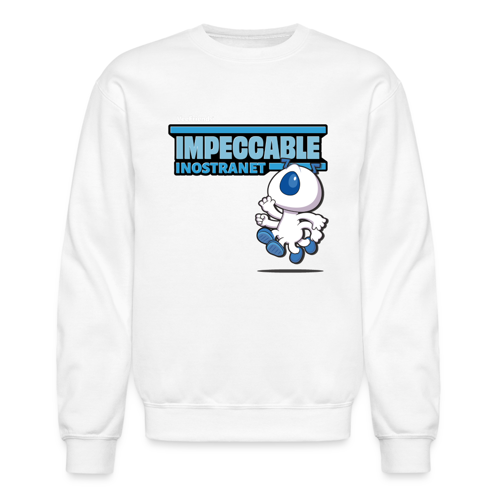 Impeccable Inostranet Character Comfort Adult Crewneck Sweatshirt - white