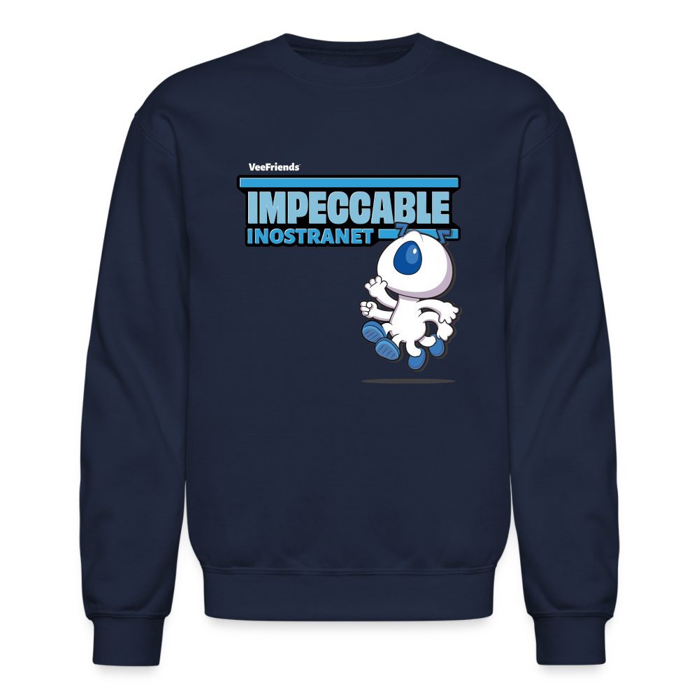 Impeccable Inostranet Character Comfort Adult Crewneck Sweatshirt - navy