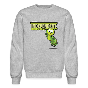 Independent Inch Worm Character Comfort Adult Crewneck Sweatshirt - heather gray