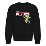 Intuitive Iguana Character Comfort Adult Crewneck Sweatshirt - black