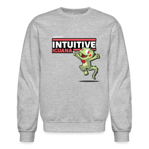 Intuitive Iguana Character Comfort Adult Crewneck Sweatshirt - heather gray