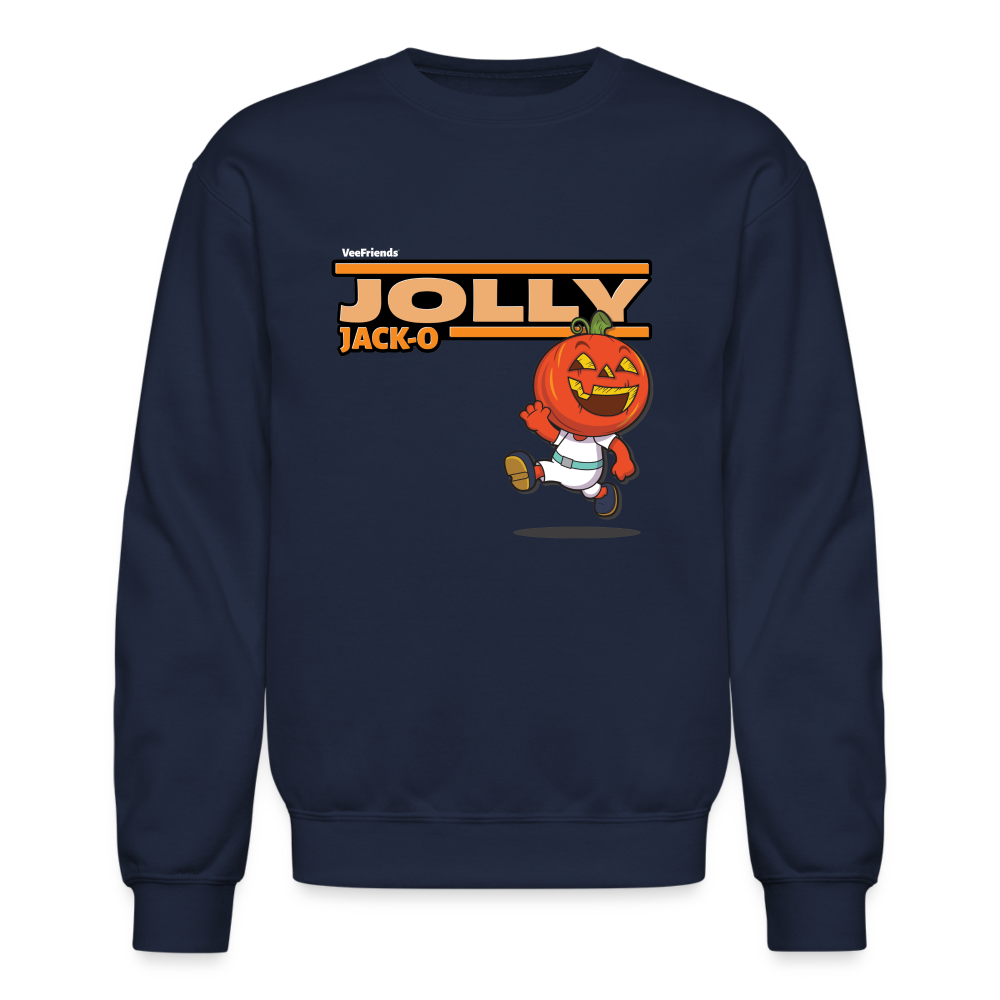 Jolly Jack-O Character Comfort Adult Crewneck Sweatshirt - navy