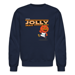 Jolly Jack-O Character Comfort Adult Crewneck Sweatshirt - navy