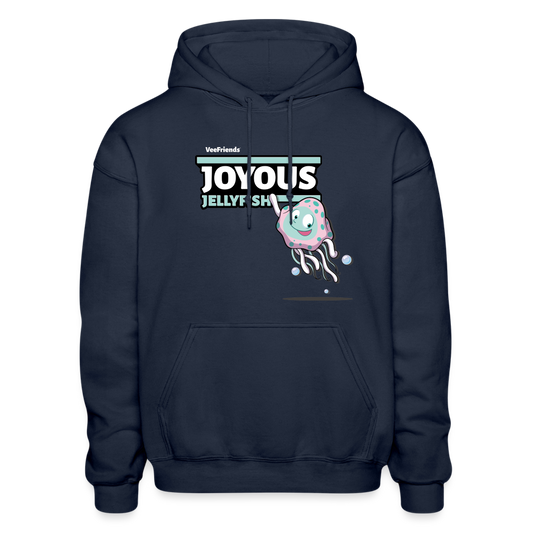 Joyous Jellyfish Character Comfort Adult Hoodie - navy