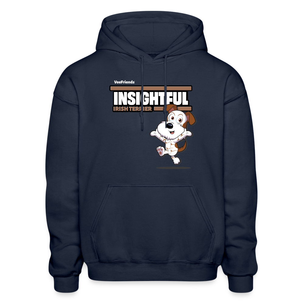 Insightful Irish Terrier Character Comfort Adult Hoodie - navy