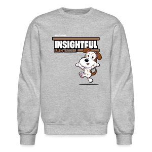 Insightful Irish Terrier Character Comfort Adult Crewneck Sweatshirt - heather gray