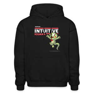 Intuitive Iguana Character Comfort Adult Hoodie - black