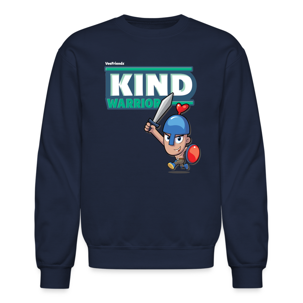 Kind-Warrior Character Comfort Adult Crewneck Sweatshirt - navy