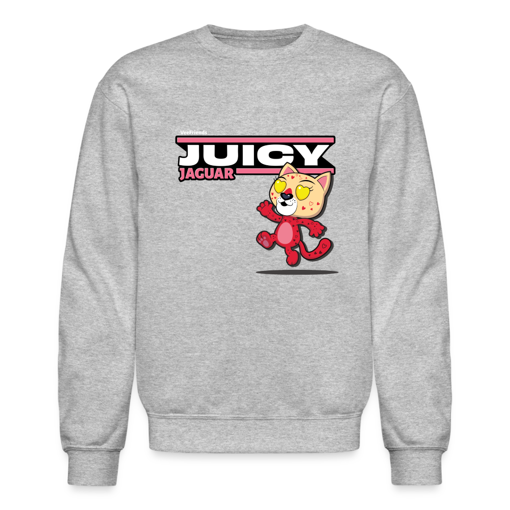 Juicy Jaguar Character Comfort Adult Crewneck Sweatshirt - heather gray