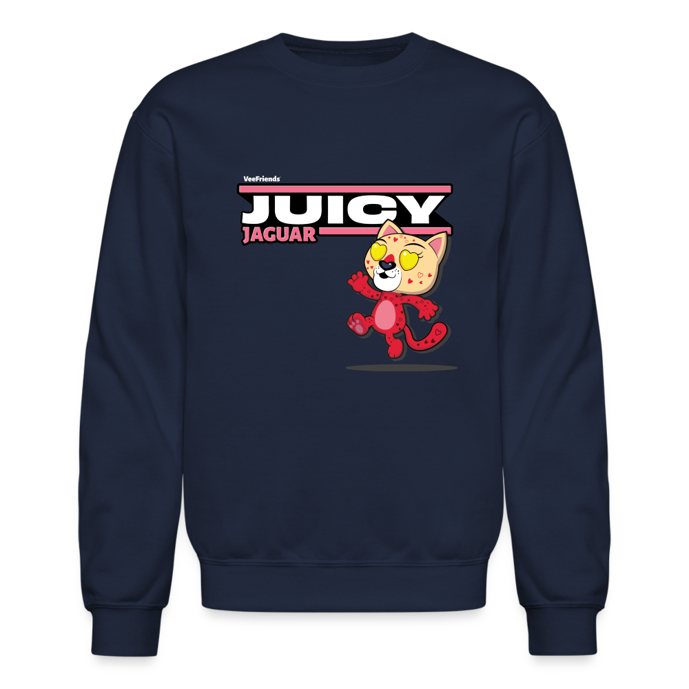 
            
                Load image into Gallery viewer, Juicy Jaguar Character Comfort Adult Crewneck Sweatshirt - navy
            
        