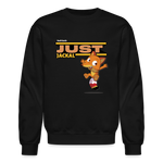 Just Jackal Character Comfort Adult Crewneck Sweatshirt - black
