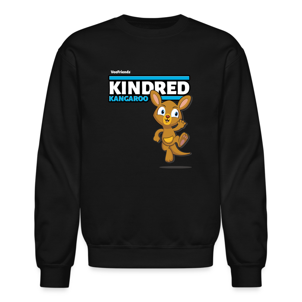 Kindred Kangaroo Character Comfort Adult Crewneck Sweatshirt - black