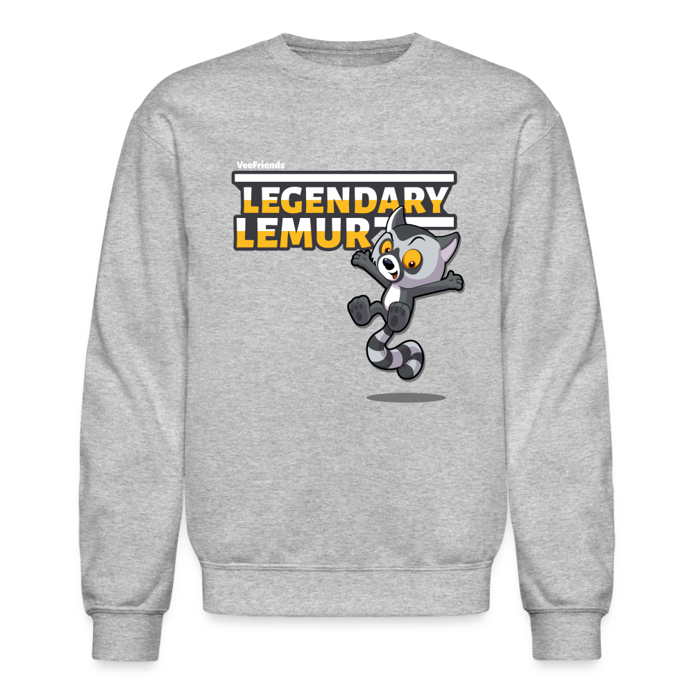 Legendary Lemur Character Comfort Adult Crewneck Sweatshirt - heather gray