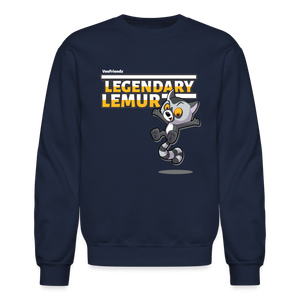 Legendary Lemur Character Comfort Adult Crewneck Sweatshirt - navy