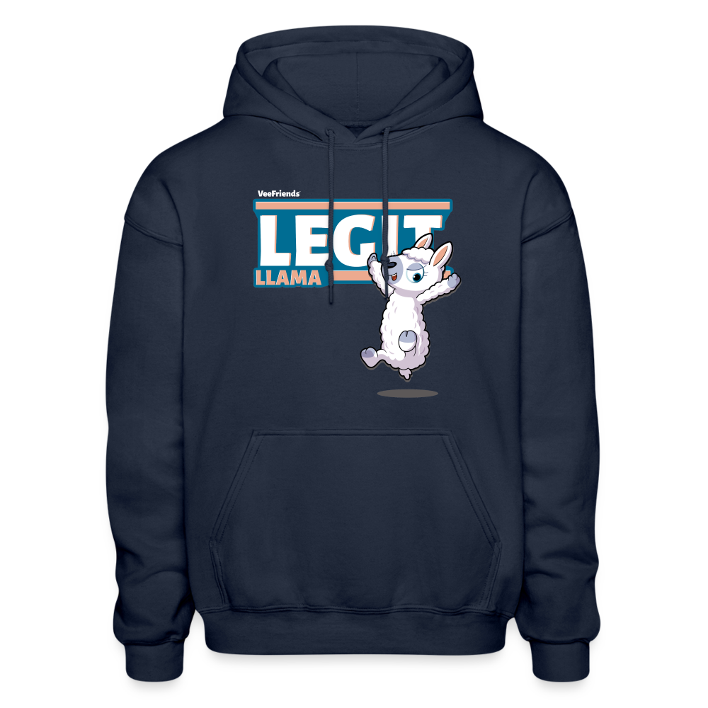 Legit Llama Character Comfort Adult Hoodie - navy