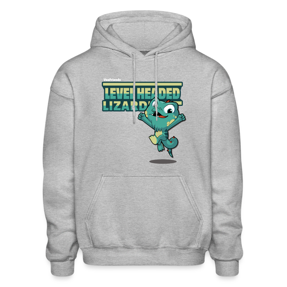 Level Headed Lizard Character Comfort Adult Hoodie - heather gray