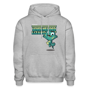 Level Headed Lizard Character Comfort Adult Hoodie - heather gray