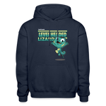 Level Headed Lizard Character Comfort Adult Hoodie - navy